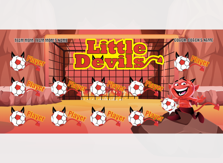 Little Devils - Soccer - Pole Pocket Banner