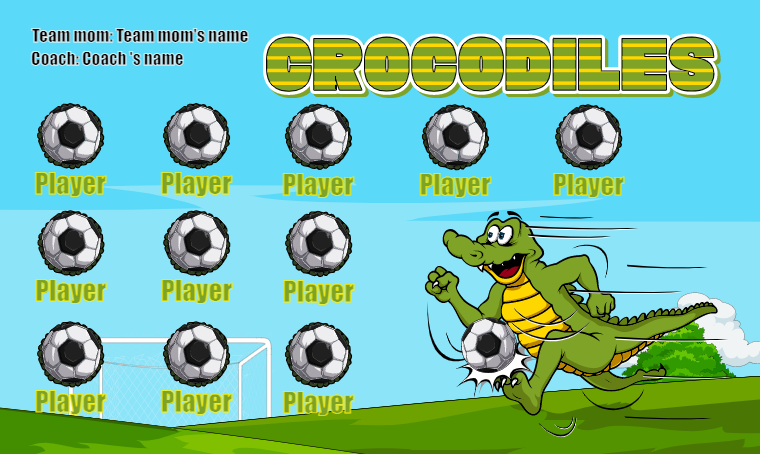 Crocodiles - Soccer Banner