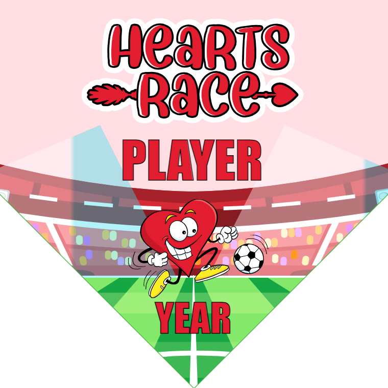 Hearts Race - Homeplate Soccer Pennant