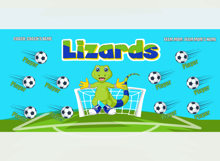Lizards - Soccer - Pole Pocket Banner