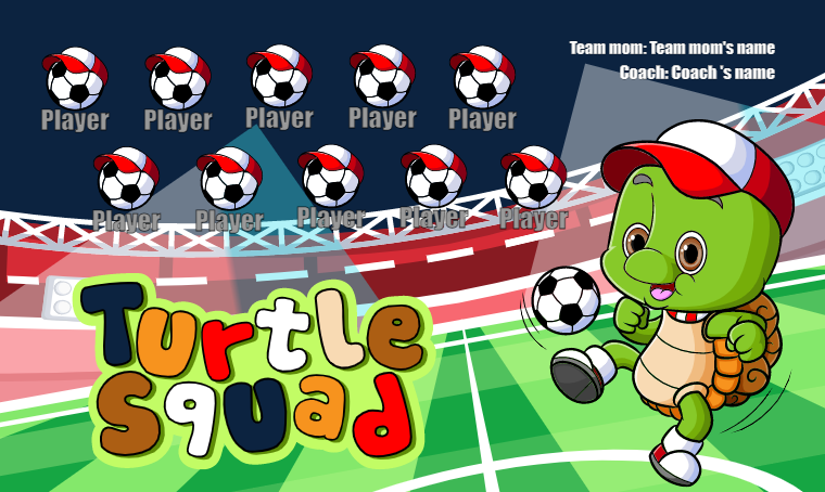 Turtle Squad - Soccer Banner