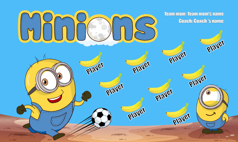 Minions 1 - Soccer Banner