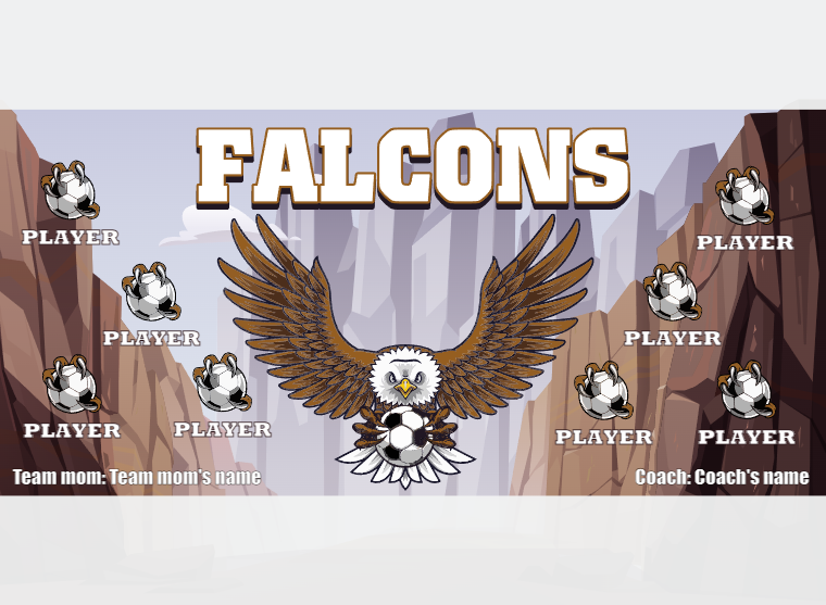 Falcons - Soccer - Pole Pocket Banner