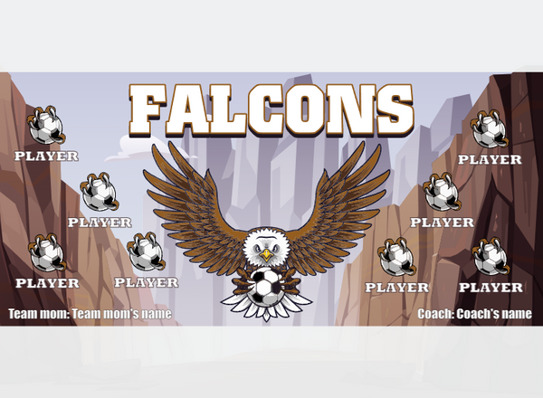 Falcons - Soccer - Pole Pocket Banner