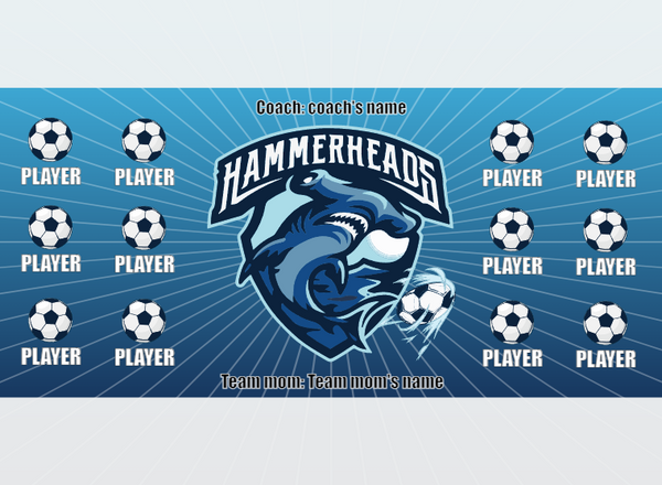 Hammerheads - Soccer - Pole Pocket Banner