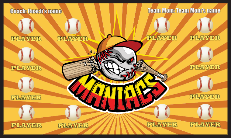 Maniacs - Softball Banner