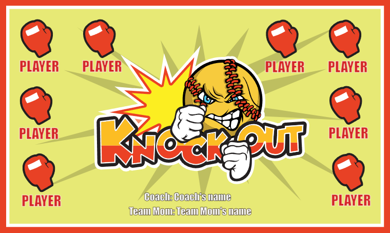 Knock Out - Softball Banner