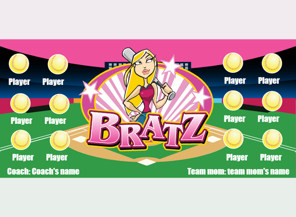 Bratz - Baseball - Pole Pocket Banner