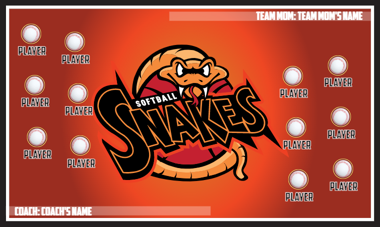 Snakes - Softball Banner