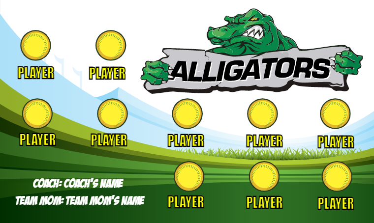 Alligators - Softball Banner