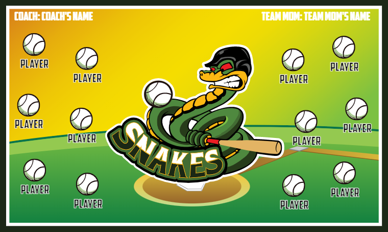 Snakes - Softball Banner