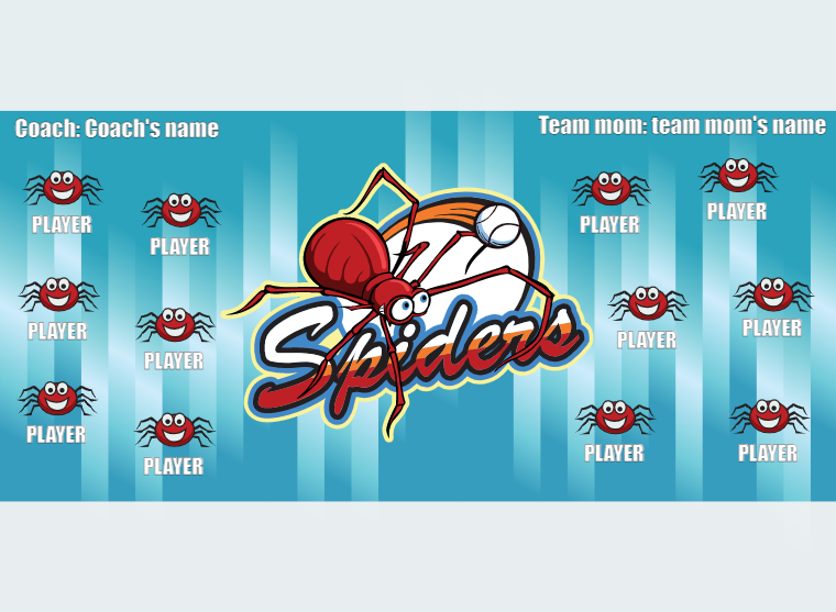 Spiders - Softball - Pole Pocket Banner