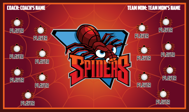 Spiders 2 - Softball Banner