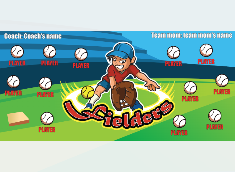 Fielders - Softball - Pole Pocket Banner