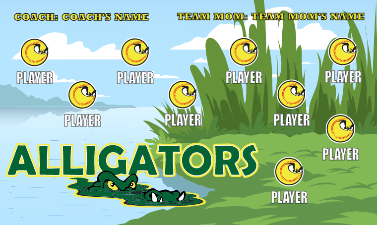 Alligators 4 - Softball Banner