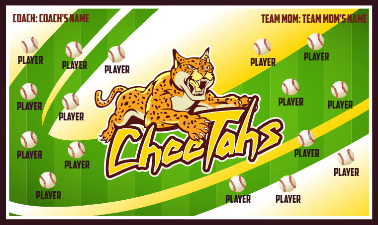 Cheetahs - Softball Banner