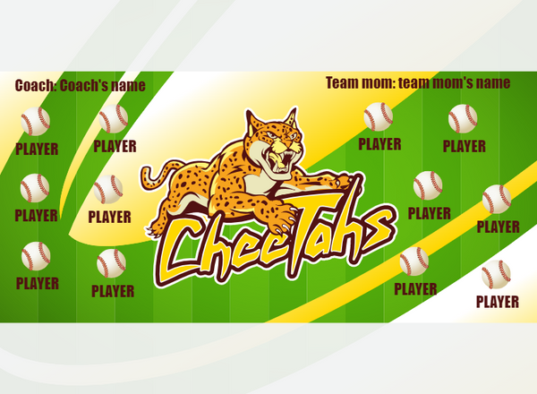 Cheetahs - Softball - Pole Pocket Banner