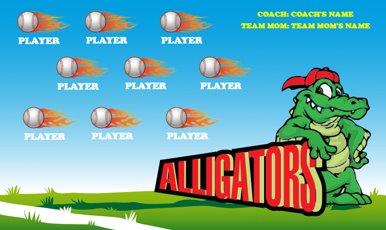 Alligators 6- Softball Banner