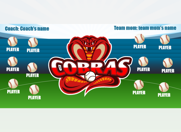 Cobras - Softball - Pole Pocket Banner