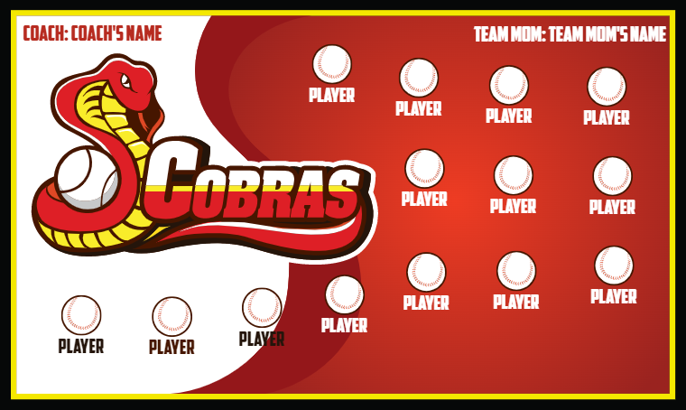 Cobras - Softball Banner