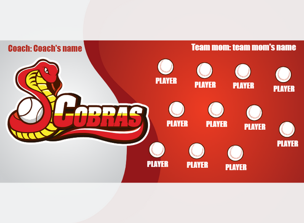 Cobras 2 - Softball - Pole Pocket Banner