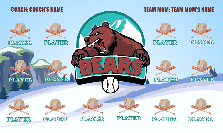 Bears 3 - Softball Banner