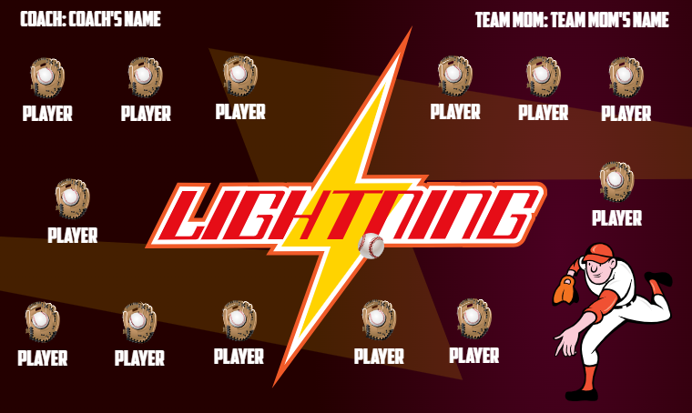 Lightning 2 - Softball Banner