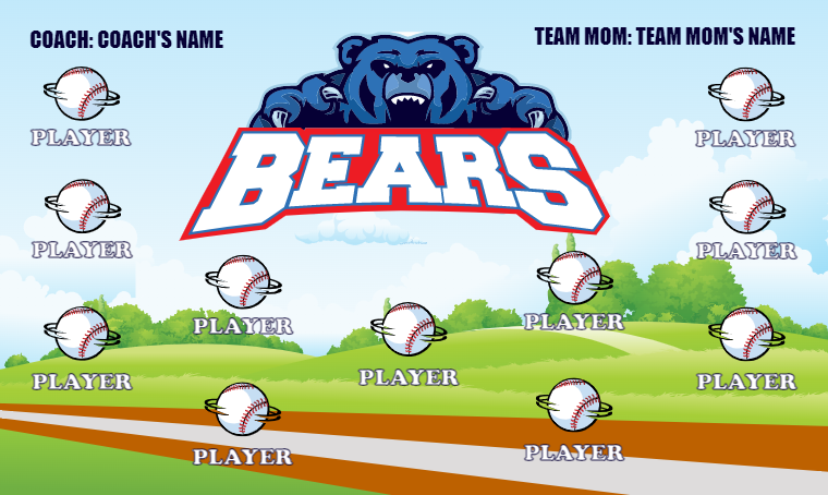 Bears 6 - Softball Banner