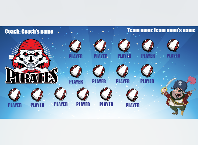 Pirates2 - Softball - Pole Pocket Banner