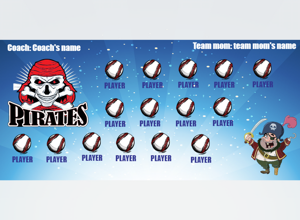 Pirates2 - Softball - Pole Pocket Banner