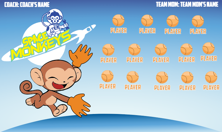 Space Monkeys 3 - Softball Banner