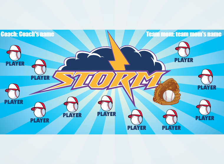Storm 2 - Softball - Pole Pocket Banner