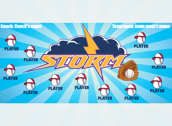 Storm 2 - Softball - Pole Pocket Banner