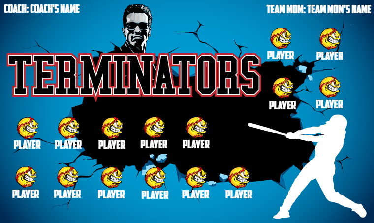 Terminators - Softball Banner