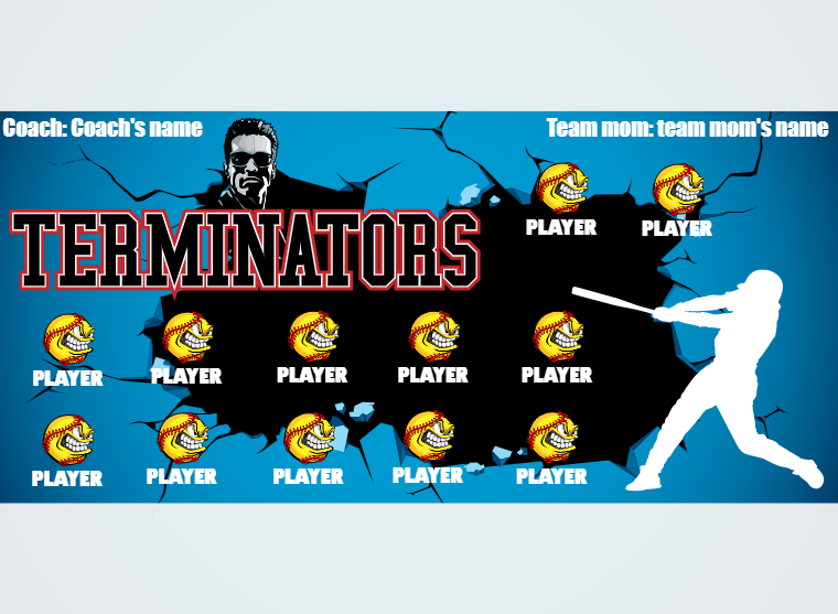 Terminators - Softball - Pole Pocket Banner