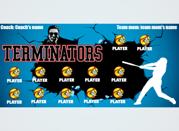 Terminators - Softball - Pole Pocket Banner