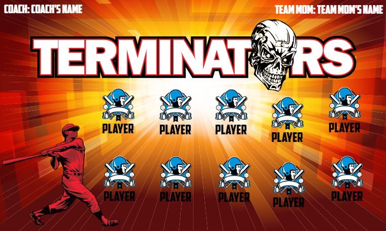 Terminators 2 - Softball Banner – Team Sport Banners