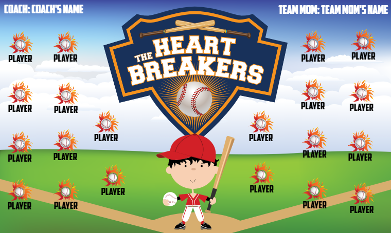 Heart Breakers 2 - Softball Banner