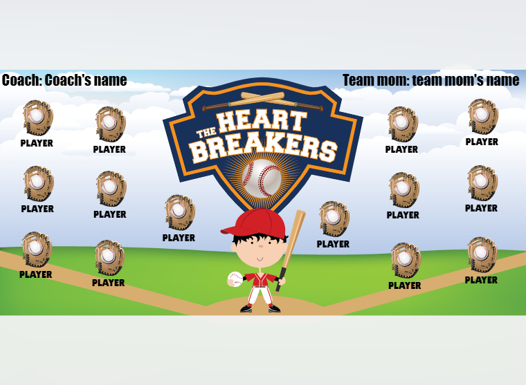 The Heartbreakers 2 - Softball - Pole Pocket Banner
