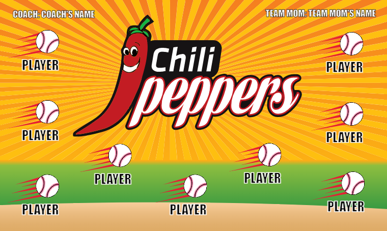 Chili Peppers - Softball Banner