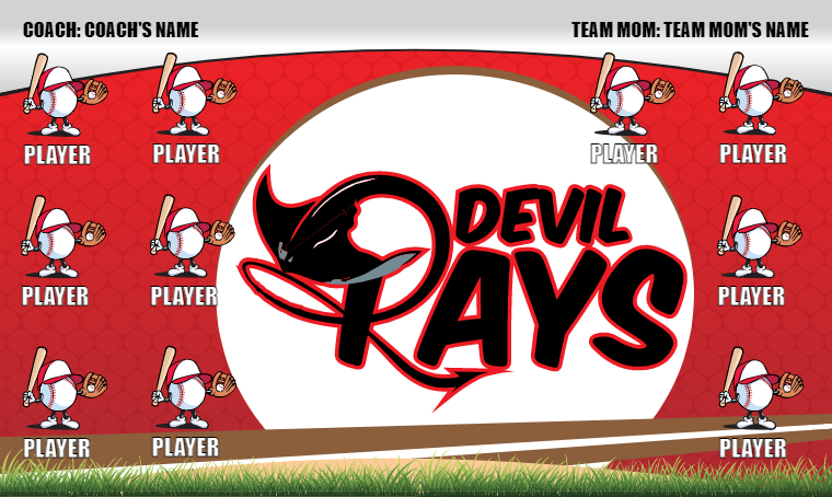 Devil Rays - Softball Banner