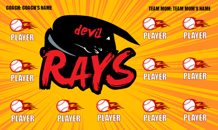 Devil Rays 2 - Softball Banner