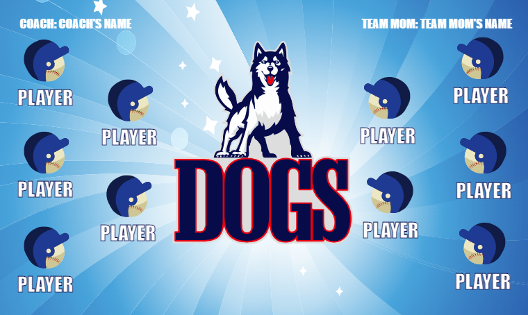 Dogs - Softball Banner