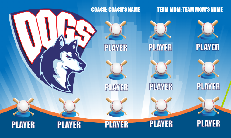 Dogs 3 - Softball Banner