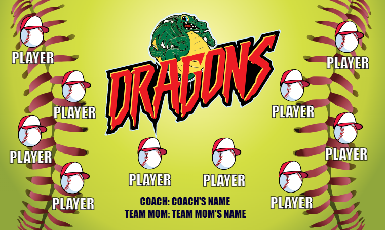 Dragons 6 - Softball Banner