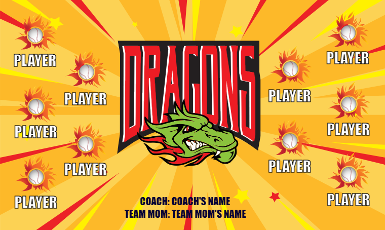 Dragons 7 - Softball Banner