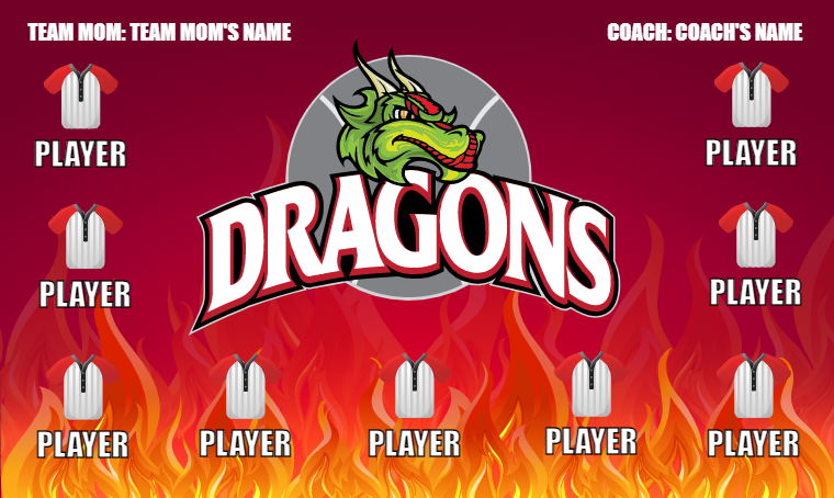 Dragons 8 - Softball Banner