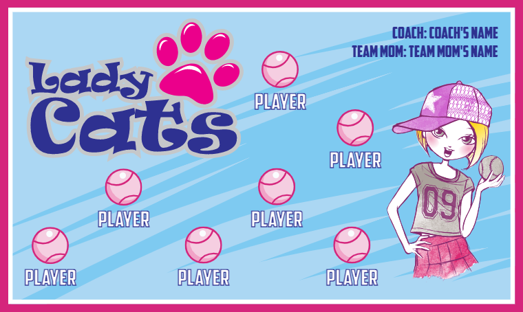 Lady Cats - Softball Banner