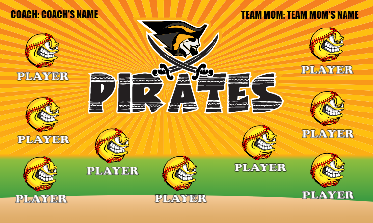 Pirates 8 - Softball Banner