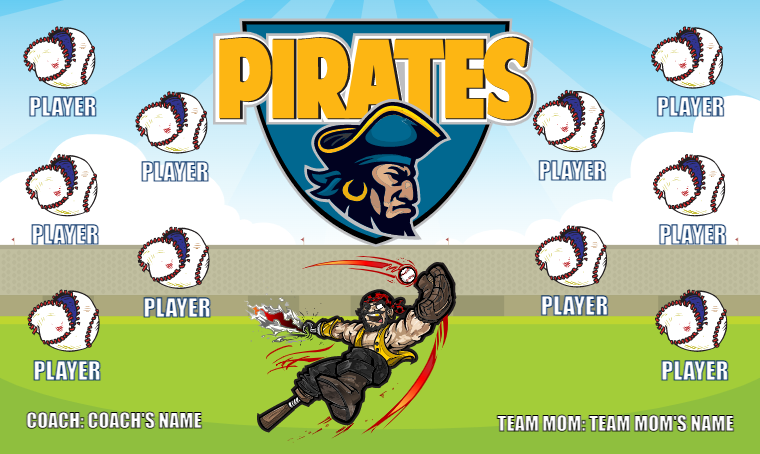 Pirates 9 - Softball Banner